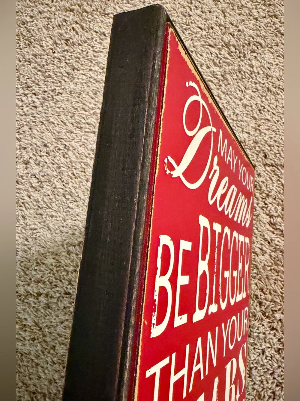 Red Inspirational Wall Sign 